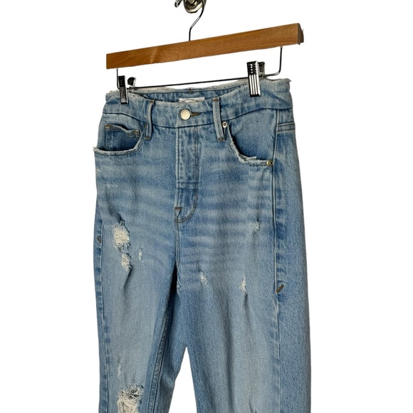 Good American | The Weekender Straight Jean in Blue809 2/26 - Picture 4 of 9